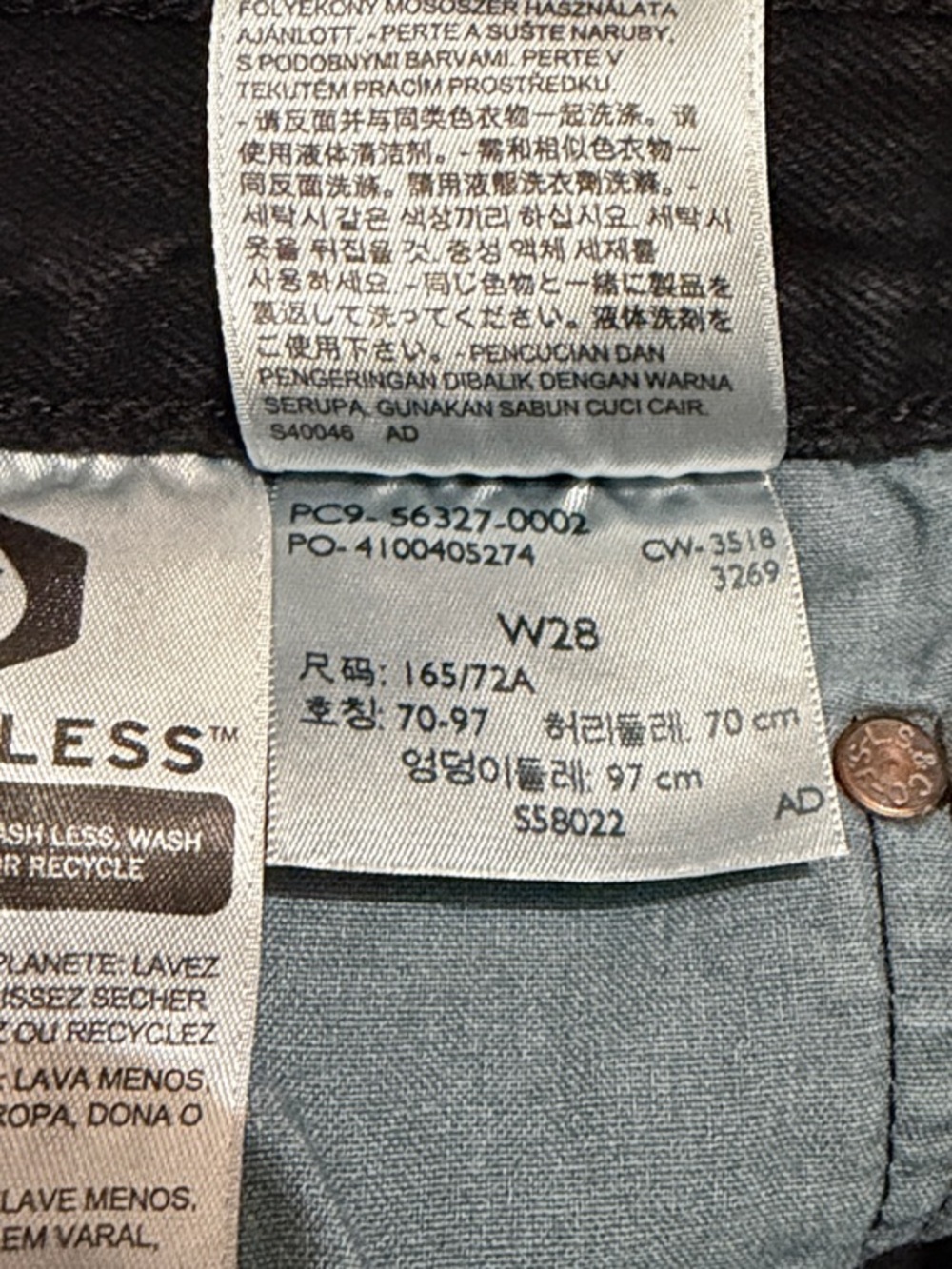 Levi 501 Black Frayed Hem Denim Shorts - Picture 3 of 4
